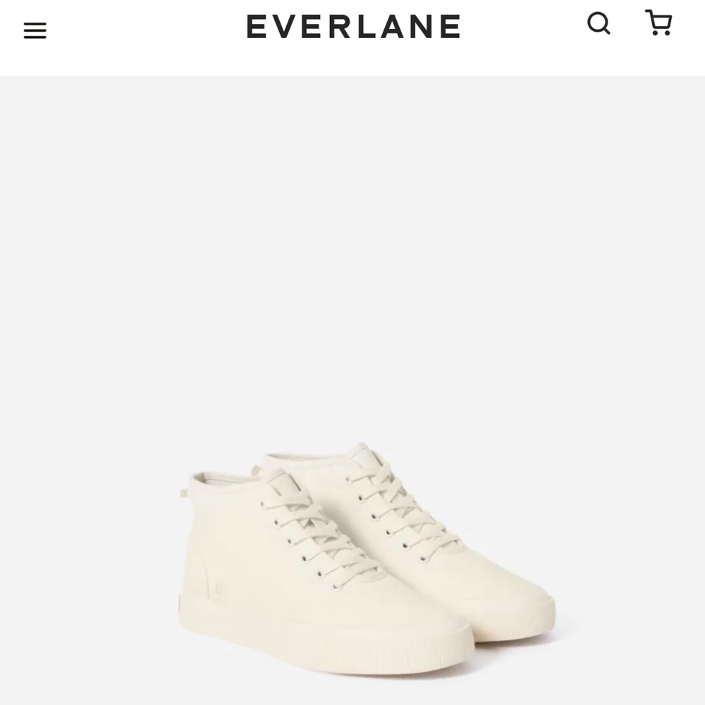 Ecru Everlane High-Top Sneaker
